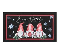 emmevi Zerbino Natalizio Gomma Sostenibile 40x70 Cm Tappeto Asciugapassi Natale Ingresso Antiscivolo DIS_A