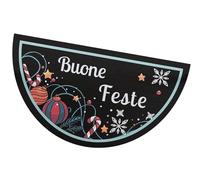 emmevi Zerbino Natalizio Gomma Sostenibile Semiluna 40x70 Cm Asciugapassi Natale Ingresso Antiscivolo DIS_B