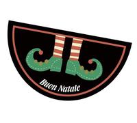 emmevi Zerbino Natalizio Gomma Sostenibile Semiluna 40x70 Cm Asciugapassi Natale Ingresso Antiscivolo DIS_C