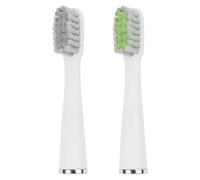 Emmi-dent Spazzole di ricambio - 2 testine bianche per spazzolino sonico Sonic to go - Spazzolino da denti a forma d'onda con durezza equilibrata - Spazzolini di ricambio per spazzolino ad ultrasuoni