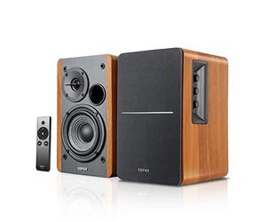 EMNT Edifier R1280Ts Powered Bookshelf Speakers - 2.0 Stereo Active Near Field Monitors - Studio Monitor Speaker - 42 Watts RMS with Subwoofer Line out - Wooden Enclosure