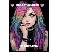Emo Girls Coloring Book: Emo Gothic Girls Coloring Book, Featuring 100 Images for Stress Relief and Relaxation