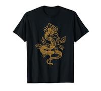 Emo Goth Alt Y2K Fata Grunge Grafica Fiore Rosa Serpente Maglietta
