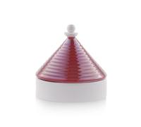 EMÒ ITALIA Scatola Portaoggetti con Coperchio Trullo Pugliese Rosso Bianco Ceram