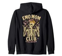 Emo Mamma Club Ancora Rockin Scheletro Nostalgia Donne Madre Felpa con Cappuccio