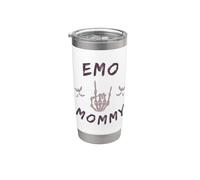 Emo Mommy Goth scheletro mano roccia sulla festa della mamma emo mamma Bicchiere termico in acciaio inox doppia parete