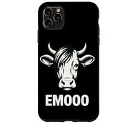 Emo mucca "Emooo", divertente gioco di parole con animali della fattoria e sarcastico Custodia per iPhone 11 Pro Max