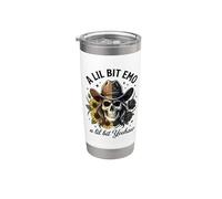 Emo Yeehaw Teschio, divertente Dark Country Goth girasoli e rose Bicchiere termico in acciaio inox doppia parete