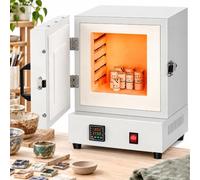 emobwdy Forno a Muffola Elettrico 2000 W per Laboratorio, 1150 °C | Una camera interna di 16 × 16 × 13,8 cm per piccoli campioni e lavorazioni ad alta temperatura.