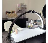 emobwdy Lampada da Scrivania per Unghie A Mezzaluna A LED con Display A LED, Lampada per Estetisti da 40 W 3000-6000 K/Luce per Manicure-Attenuazione Continua/Touch+Regolazione della Rotazione,C