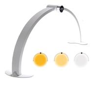 emobwdy Lampada da Scrivania per Unghie A Mezzaluna A LED con Display A LED, Lampada per Estetisti da 40 W 3000-6000 K/Luce per Manicure-Attenuazione Continua/Touch+Regolazione della Rotazione,A