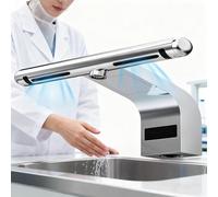 emobwdy Stazione Automatica per Il Lavaggio E L'Asciugatura delle Mani 2 in 1,Asciuga Mani Elettrico 1150w Senza Contatto,Soffiatore Ad Alta velocità in Acciaio Inossidabile per Aria Calda Fredda