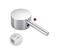 eModwey Maniglia per Rubinetto Monocomando con Indicatore di Temperatura Caldo e Freddo, Compatibile con Cartuccia da 35MM, Manico Universale in Metallo Cromato Lucido