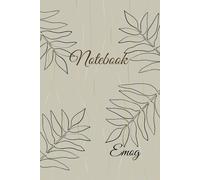 Emog Black Flower Lined Notebook: Lined Notebook For Students, Colleagues, Friends, Mom, Dad, and Kids