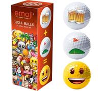 Emoji Palline con motivo Happy Golf (confezione da 3), multicolore