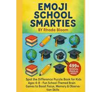 Emoji School Smarties: Spot the Difference Puzzle Book for Kids Ages 4-8 - Fun School-Themed Brain Games to Boost Focus, Memory & Observation Skills
