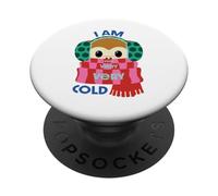 Emoji ufficiale I am Cold Monkey Yellow Smile Face PopSockets PopGrip Adesivo