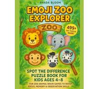 Emoji Zoo Explorer: Spot the Difference Puzzle Book for Kids Ages 4-8 - Fun Zoo Animal Brain Games to Boost Focus, Memory & Observation Skills