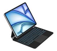 Emoonland Custodia per tastiera per iPad Air 13" M2-2024 e iPad Pro 12,9" 6a/5a/4a/3a generazione, tastiera magica iPad Pro 5 - Supporto a sbalzo galleggiante, trackpad multi-touch, retroilluminazione