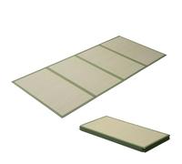 EMOOR Materasso Tatami Giapponese 100 x 200 cm Erba Naturale (Non Tinto), Stuoia di Igusa Pieghevole Materasso Futon Giappones per Dormire sul Pavimento Meditazione Yoga Zen