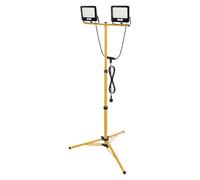 EMOS 2 faretti LED impermeabili GLARO con treppiede, 2 x 50 W da 5000 lm | 2 fari da lavoro con supporto telescopico in ferro, resistenti alle intemperie, ad alta efficienza, bianco neutro
