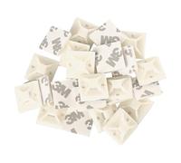 EMOS - 25 supporti autoadesivi per fascette stringicavo da 2 x 2 cm, supporto 3M per fascette stringicavi, in plastica ABS, ad alta resistenza, resistente al freddo e al calore da -40 °C a 80 °C, per