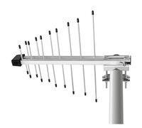 EMOS Antenna esterna DVB-T2 con amplificatore, antenna esterna attiva per massima potenza del segnale, filtro LTE integrato e 5G, per ricezione remota 0-100 km, collegamento a DVB-T, ricevitore DVBT-2