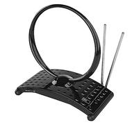 EMOS Antenna interna di design J0701, antenna digitale attiva per interni per ricezione Full HD di DVB-T/T2, DAB, con filtro LTE/5G integrato e amplificatore di segnale, ricezione del segnale 0-25 km