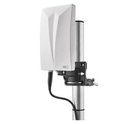 EMOS Antenna interna ed esterna Village, antenna attiva universale per ricezione remota (0-80 km) di DVB-T2, DAB, FM, Full HD, con filtro di blocco LTE integrato, filtro 4G, 5G e amplificatore