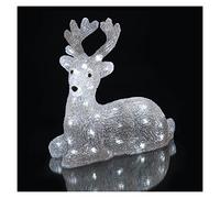 EMOS Aratrio luminoso in acrilato con 40 LED, decorazione natalizia originale, bianco freddo, IP44, per esterni, cavo da 5 m + alimentatore, 10000 ore, timer 6/18h, 2,1 Watt