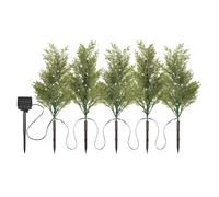 EMOS Arbusti LED con pannello solare da 25 m, 5 piccoli alberi da 10 LED per interni ed esterni, illuminazione decorativa resistente alle intemperie, per casa, giardino, feste, balcone, bianco caldo,