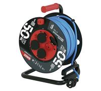 EMOS Avvolgicavo, resistente al gelo e alla rottura, lunghezza cavo 50 metri, standard FRENCH