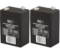 EMOS - Batteria al piombo senza manutenzione - 6V 4Ah - Batteria AGM - Connettore Faston 4,7 mm - Per illuminazione di emergenza - 70x47x101 mm (Confezione da 2)