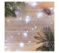 EMOS Catena luminosa a LED bianca fredda, 1,9 m, funzione timer, funzionamento a batteria (2 x AA), durata 10.000 ore, IP20 per interni