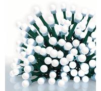 EMOS - Catena luminosa a LED con 200 LED a forma di sfera, bianco freddo, 20 m, per feste, Natale, decorazione, 8 modalità di illuminazione, timer da 6 ore, alimentatore, cavo di alimentazione da 5 m