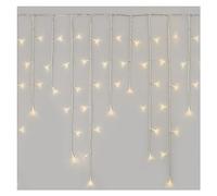 EMOS Catena luminosa a LED con pioggia di ghiaccio, 5 m, cavo di alimentazione da 5 m, 8 modalità di illuminazione, telecomando e alimentatore con timer, 300 LED, IP44, per interni ed esterni, bianco