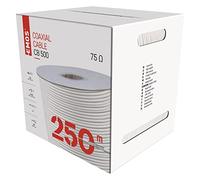 EMOS Cavo coassiale CB500 250M, Bianco, Länge: 250 Meter