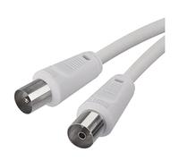 EMOS Cavo antenna, cavo coassiale, cavo TV, 3,5 m, cavo coassiale per televisione digitale, TV, ricevitore, SAT, doppia schermatura, spina coassiale diritta su presa coassiale dritta