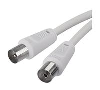 EMOS Cavo antenna, cavo coassiale, cavo TV, 7,5 m, cavo coassiale per televisione digitale, TV, ricevitore, SAT, doppia schermatura, spina coassiale diritta su presa coassiale dritta