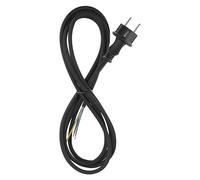 EMOS Cavo di collegamento in gomma, 3 m, cavo di alimentazione, cavo di collegamento per carico meccanico medio, cavo di collegamento Schuko, 3 x 1,0 mm2, gomma H05RN-F/neoprene, nero