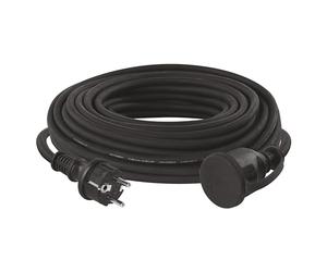 EMOS - Cavo di prolunga IP44 20 m - 1 presa Schuko - Impermeabile, resistente agli urti, alla temperatura e all'olio - 230 V, 16 A, 3680 W - Isolamento in gomma - H07RN-F3G 1,5 mm2 - Per uso esterno