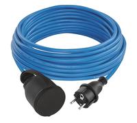 EMOS Cavo di prolunga Schuko resistente al gelo, 10 m, blu, 1,5 mm2, con tappo di protezione, IP44, impermeabile e resistente al gelo, per esterni, industria, cantieri