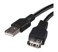 EMOS Cavo di prolunga USB A maschio a A femmina per ricarica e trasferimento dati Cavo lungo 2m USB 2.0 per ricarica rapida e trasferimento dati ad alta velocità 480Mbps Nero