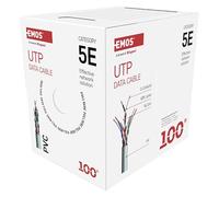 EMOS - Cavo di rete UTP CAT 5e, 100 m, PVC - Cavo patch UTP CAT5e - Filo Cu- Cavo LAN Gigabit - Cavo Ethernet non schermato - per interni