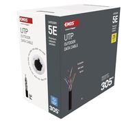 EMOS - Cavo di rete UTP CAT 5e, 305 m, PE - Cavo patch UTP CAT5e - Cavo LAN Gigabit - Cavo Ethernet non schermato - per esterni