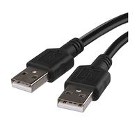 EMOS Cavo USB da USB-A a USB-A, cavo di collegamento per scambio e sincronizzazione, cavo di ricarica 2 m USB 2.0 per trasferimento dati, alta velocità 480 Mbit/s, nero