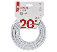 Emos CB130, 20m 20m Bianco cavo coassiale