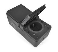 EMOS Cyklone - Interruttore di commutazione per esterni + presa/interruttore da parete con presa a muro standard francese - impermeabile IP55 - per interni/esterni/ambienti umidi - grigio antracite
