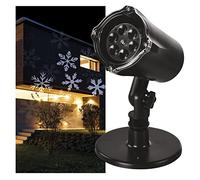EMOS DCPC02 - Proiettore a LED, fiocchi di neve bianchi, illuminazione da parete, proiezione di facciate, pareti e pareti, IP44, illuminazione natalizia per interni ed esterni, cavo da 3 m, colore: