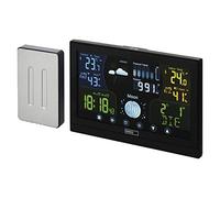 EMOS E6018 - Stazione meteorologica radio con sensore esterno e display touchscreen a colori + alimentatore, 13 funzioni: termometro, igrometro, barometro, previsioni meteo, orologio radiocontrollato